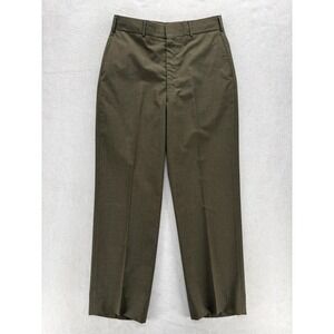 Vintage SACO Uniforms Dress Pants Mens 34x32 Green Wool Blend USA USMC Military